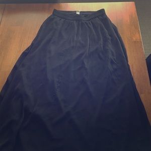 Black chiffon maxi skirt