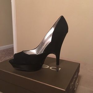 Bebe Hans Black Suede D'orsay-T1142