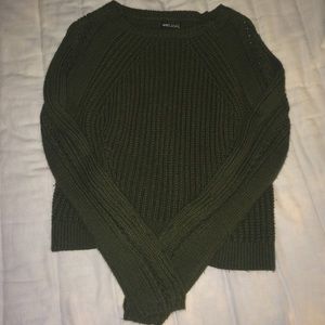 dark green crop sweater