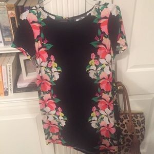 Super cute floral and black dress