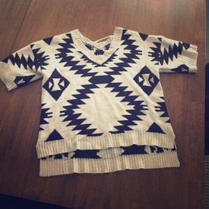Black and white tribal sweater