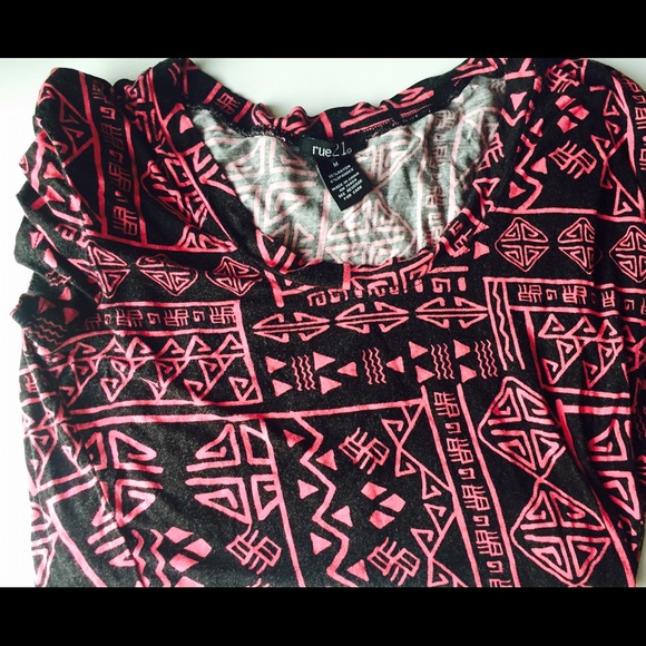 Pink and black Aztec shirt