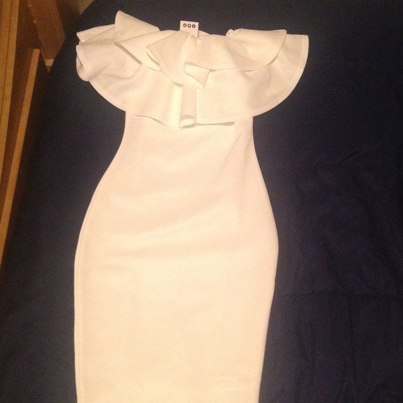 Ivory off the shoulder dress