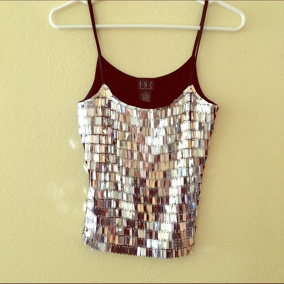 Amazing mirror ball sequin tank top