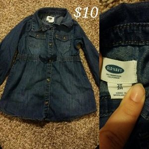 Toddler denim tunic