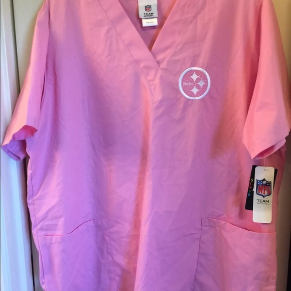 NFL Team Apparel Pittsburgh Steelers Scrub Top