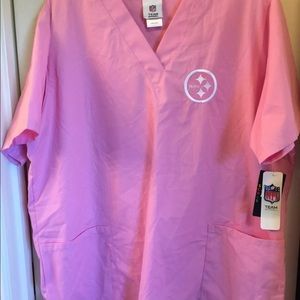 NFL Team Apparel Pittsburgh Steelers Scrub Top