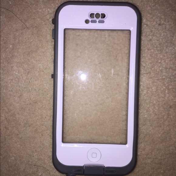 5c white and clear life proof case