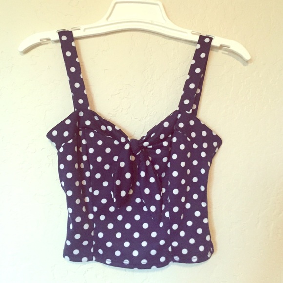 Polka dot crop top