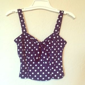 Polka dot crop top