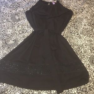 black knee length chiffon dress from francesca's