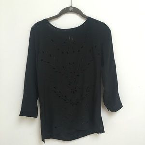 Tunic laser cut out detail top