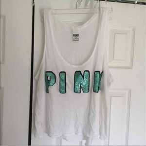 PINK sequin tank top