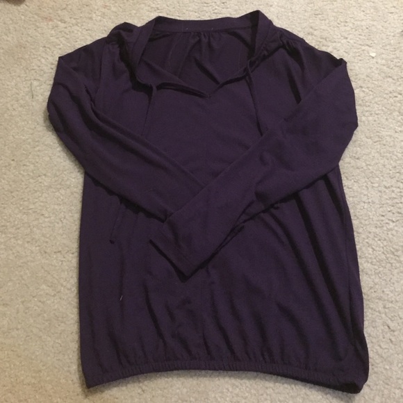 Gap Purple Front Tie Shirt