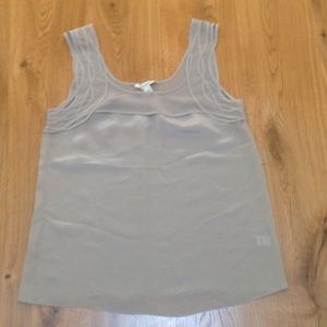Banana Republic sheer grey sleeveless blouse