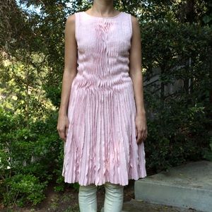 CHANEL CASHMERE & LINEN-BLEND DRESS