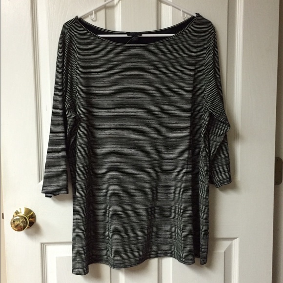 Cute J Jill black and white tunic top - Picture 1 of 4