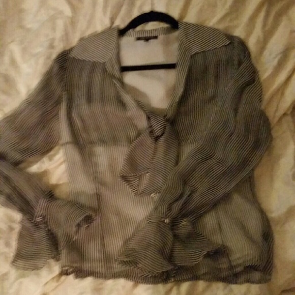 Classic Silk Tie blouse w/ self fabric b