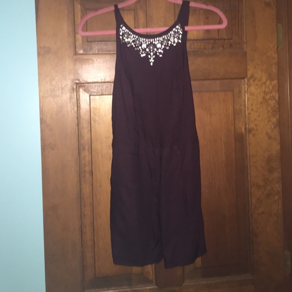 Abercrombie & Fitch Maroon jeweled romper