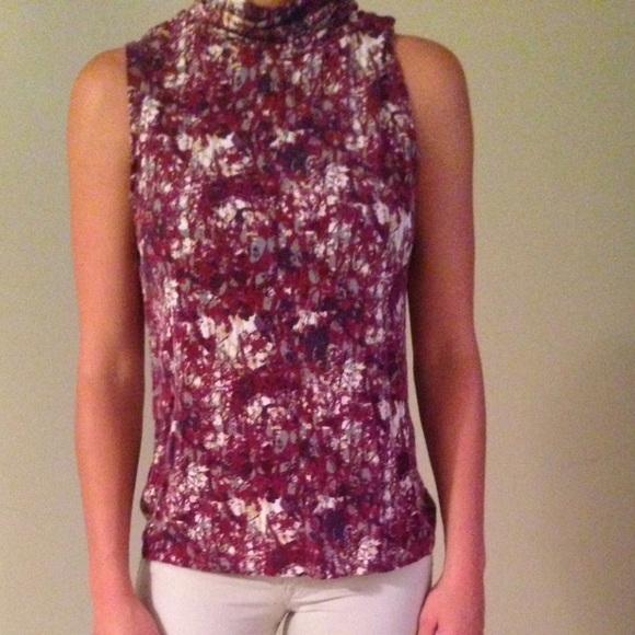 Multicolored Mock Turtle Neck