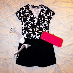 New York & Co. Black and White Top