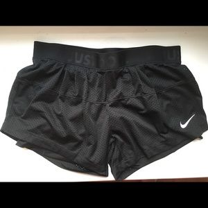 Medium Black mesh Nike shorts (with spandex)