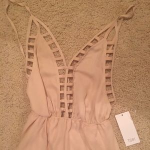 NWT!!! TOBI Blush Open Backed Jumpsuit