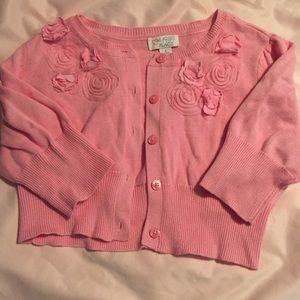 Short flowered cardigan