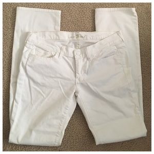 7 for all mankind white straight fit jeans size 31