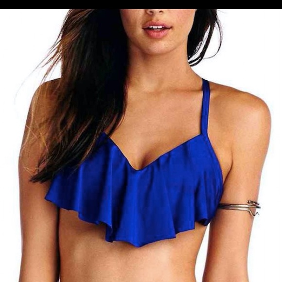 CA Vitamin A blue flounce top L