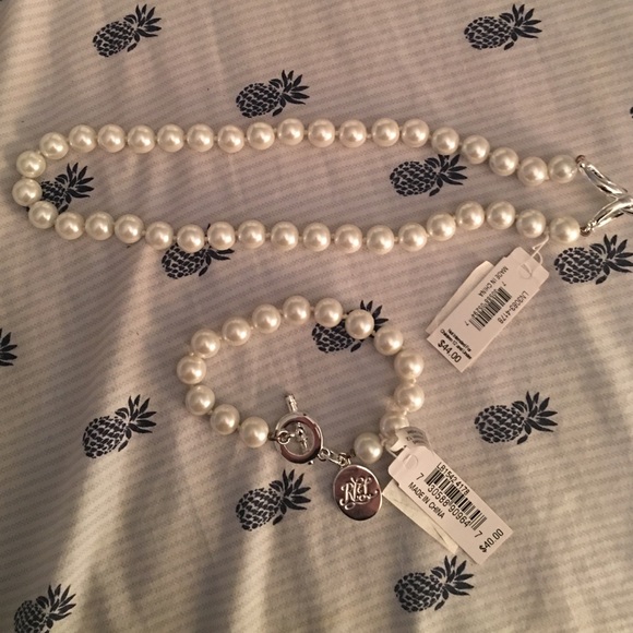 Ralph Lauren Pearl Necklace & Bracelet Set