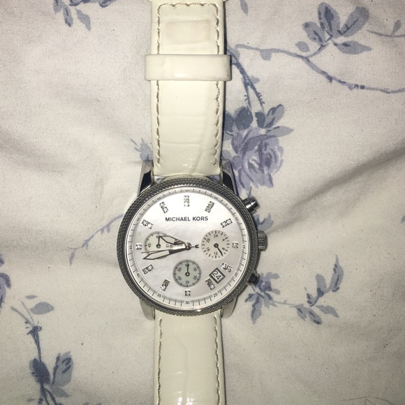 Michael Kors White & Silver Watch