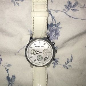 Michael Kors White & Silver Watch