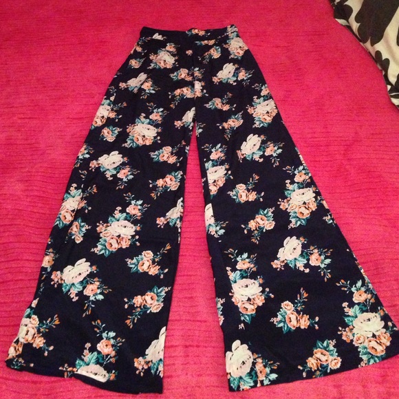 High waisted floral pants - Picture 1 of 2