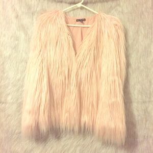 Muave Shag Fur Coat Urban Outfitters