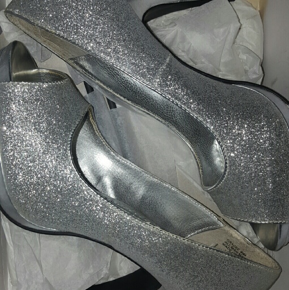 Silver SPARKLE RAMPAGE HEELS