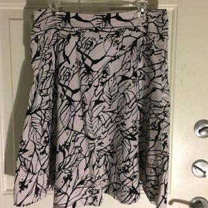 The Limited black and cream a-line skirt