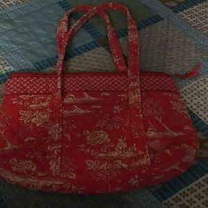 Large quilted shoulder bag - orange