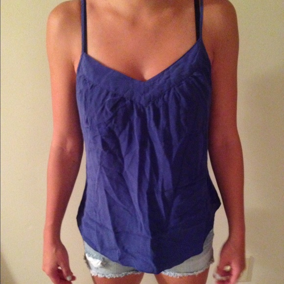 Silky Blue Blouse | Zipper Down Back
