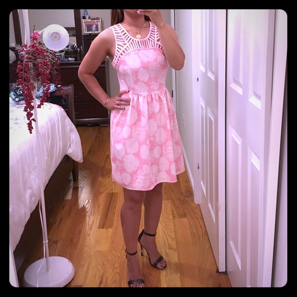 Pink floral dress