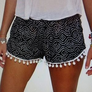 Dorzi Women's High Waisted Tassel Casual Shorts