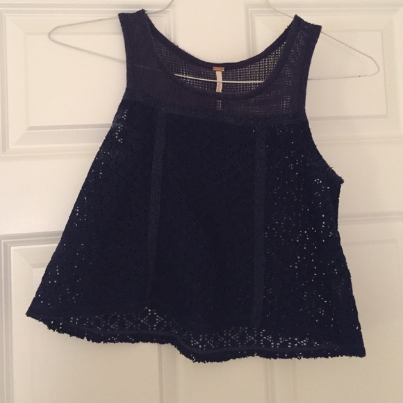 Free people crochet crop top