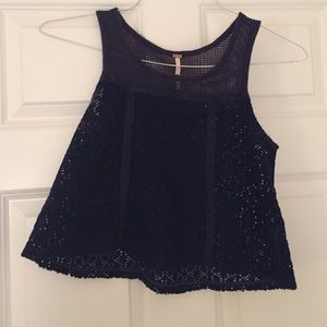 Free people crochet crop top