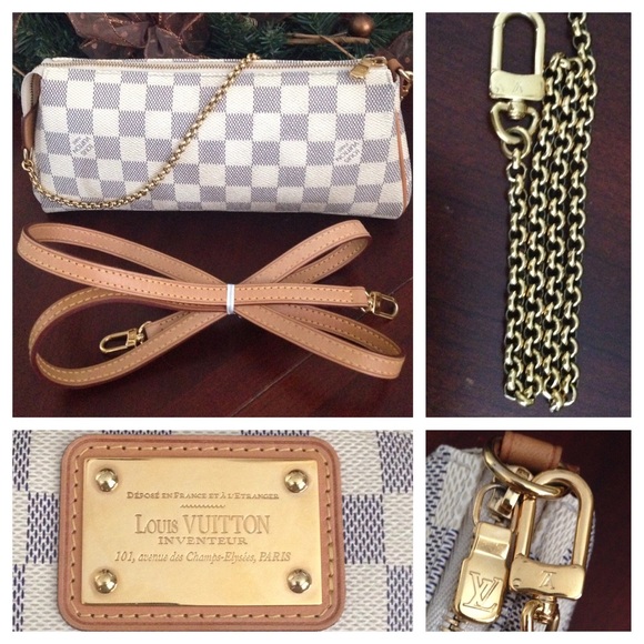 SOLD!! Louis Vuitton Azur Eva *W/CROSS BODY STRAP* - Picture 2 of 4