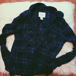 NWOT denim blue flannel from forever 21