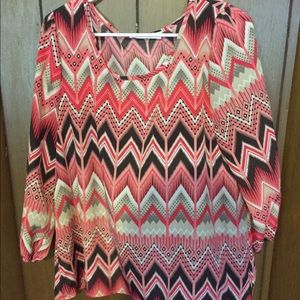 Pink Chevron Top