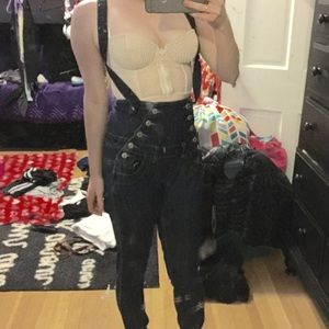 Skinny Jean "Sailor Buttoned" Overalls