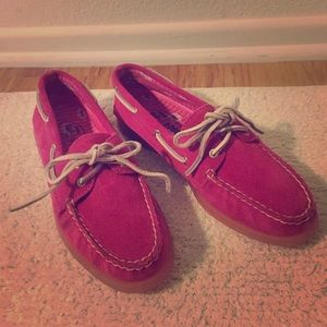 Pink Suede Sperry Top-Siders
