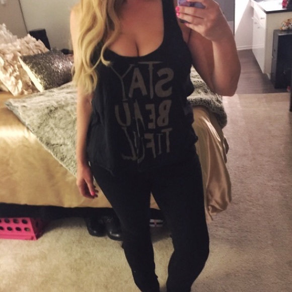 "Stay Beautiful" Boutique Tank Top