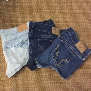 3 pairs of Hollister shorts